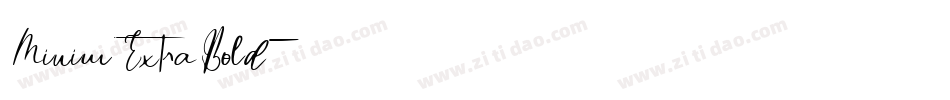 Minim ExtraBold字体转换
